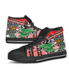 Illawarra and St George Christmas High Top Shoes - Custom Illawarra and St George Xmas Green drake With Snowflakes And Ball High Top Shoes