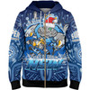 Cockroaches  Christmas Hoodie - Custom NSW Blues Cockroaches Mascot With Aboriginal Inspired Christmas Hoodie