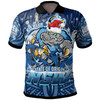 Cockroaches  Christmas Polo Shirt - Custom NSW Blues Cockroaches Mascot With Aboriginal Inspired Christmas Polo Shirt