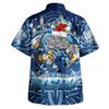 Cockroaches  Christmas Hawaiian Shirt - Custom NSW Blues Cockroaches Mascot With Aboriginal Inspired Christmas Hawaiian Shirt