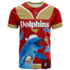 Redcliffe Dolphins T-shirt - Custom Redcliffe Dolphins Christmas Aboriginal Inspired Teammates T-shirt