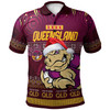 Cane Toads  Polo Shirt - Custom Christmas QLD Maroons Cane Toads Aboriginal Inspired Polo Shirt