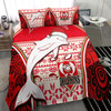 Redcliffe Dolphins Bedding Set - Christmas Redcliffe Dolphins Mascot Bedding Set