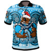 Cockroaches  Christmas Polo Shirt - Custom NSW Blues Cockroaches Mascot Aboriginal Inspired Christmas Polo Shirt