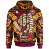 Cane Toads Christmas Hoodie - Custom QLD Go Maroons Cane Toads Aboriginal Inspired With Snowflake Hoodie