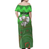 South Sydney Rabbitohs Women Off Shoulder Long Dress - Rabbitohs Pride Of The League Aboriginal Patterns