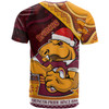 Brisbane Broncos Christmas T-shirt - Custom Brisbane Broncos Pride Since 1988 Aboriginal Inspired and Ugly Pattern T-shirt