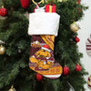 Brisbane Broncos Christmas Stocking - Broncos Pride Since 1988 Aboriginal Inspired and Ugly Pattern Christmas Stocking
