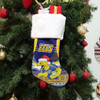 Parramatta Eels Christmas Stocking - Pride Of The Eels Ugly Christmas Pattern And Aboriginal Inspired Stocking