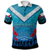 Cronulla-Sutherland Sharks Anzac Custom Polo Shirt - Blue Keeping the Spirit Alive Polo Shirt