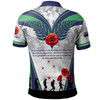 New Zealand Warriors Anzac Custom Polo Shirt - We Will Remember Them Polo Shirt