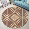 Australia Aboriginal Inspired Round Rug - Cross Hatching aboriginal Round Rug