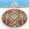 Australia Aboriginal Inspired Beach Blanket - Cross Hatching Aboriginal Art Beach Blanket