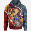 Australia Hoodie - Australia Aboriginal Inspired Dots With Turtle and NAIDOC Flags