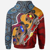 Australia Hoodie - Australia Aboriginal Inspired Dots With Turtle and NAIDOC Flags