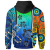 Australia Aboriginal Inspired Hoodie - Indigenous Turtle Dot Painting Art