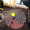 Australia Aboriginal Inspired Round Rug - Aboriginal Inspired Koala & Baby Style Art Round Rug