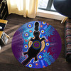 Australia Aboriginal Inspired Round Rug - Aboriginal Inspired Platypus Animal Style Art Round Rug
