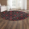 Australia Aboriginal Inspired Round Rug - Around The Campfire Style Art Round Rug