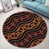 Australia Aboriginal Inspired Round Rug - Aboriginal Vector Seamless Pattern Round Rug
