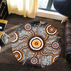 Australia Aboriginal Inspired Round Rug - Aboriginal Dot Art Vector Painting Connection Concept Round Rug