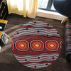 Australia Aboriginal Inspired Round Rug - Aboriginal Connection Concept Artwork Round Rug