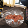 Australia Aboriginal Inspired Round Rug - Aboriginal Dot Art Vector Painting With Eagle Round Rug