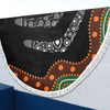 Australia Aboriginal Inspired Beach Blanket - Aboriginal Dot Art Painting Boomerang Style Beach Blanket