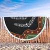 Australia Aboriginal Inspired Beach Blanket - Aboriginal Dot Art Painting Boomerang Style Beach Blanket