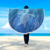 Australia Aboriginal Inspired Beach Blanket - Ethnic Aboriginal Style Water Turtles Swim Up Beach Blanket