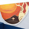 Australia Aboriginal Inspired Beach Blanket - Aboriginal Boab Tree Vector Painting Aboriginal Art Beach Blanket