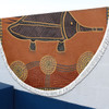 Australia Aboriginal Inspired Beach Blanket - Echidna Aboriginal Styled Dot Painting Artwork Beach Blanket