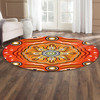 Australia Aboriginal Inspired Round Rug - The Sun Indigenous Aboiginal Inspired Dot Painting Style Round Rug