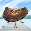Australia Aboriginal Inspired Beach Blanket - Concept Art Aboiginal Inspired Dot Painting Style Beach Blanket