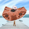 Australia Aboriginal Inspired Beach Blanket - Indigenous Map Aboiginal Inspired Dot Painting Style Beach Blanket