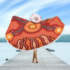Australia Aboriginal Inspired Beach Blanket - Indigenous Connection Aboiginal Inspired Dot Painting Style Beach Blanket