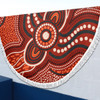 Australia Aboriginal Inspired Beach Blanket - River Aboiginal Inspired Dot Painting Style Beach Blanket