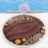 Australia Aboriginal Inspired Beach Blanket - Indigenous Art Aboriginal Inspired Dot Painting Style Beach Blanket 3