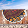 Australia Aboriginal Inspired Beach Blanket - Indigenous Art Aboriginal Inspired Dot Painting Style Beach Blanket 3