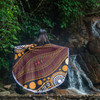 Australia Aboriginal Inspired Beach Blanket - Indigenous Art Aboriginal Inspired Dot Painting Style Beach Blanket 3