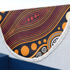 Australia Aboriginal Inspired Beach Blanket - Indigenous Art Aboriginal Inspired Dot Painting Style Beach Blanket 3