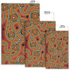 Australia Aboriginal Inspired Area Rug - Orange Color Aboriginal Dot Artwork