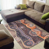 Australia Aboriginal Inspired Area Rug - Aboriginal Dot Orange And Purple Dreams