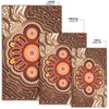 Australia Aboriginal Inspired Area Rug - Brown Boomerang Aboriginal Dot Artwork
