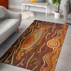 Australia Aboriginal Inspired Area Rug - Fish Aboriginal Dot Artwork