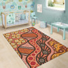 Australia Aboriginal Inspired Area Rug -  Aboiginal Inspired Dot Painting Style