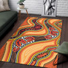 Australia Aboriginal Inspired Area Rug - Indigenous Art Aboriginal Inspired Dot Painting Style 2