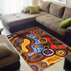 Australia Aboriginal Inspired Area Rug - Indigenous Art Aboriginal Inspired Dot Painting Style 6