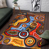 Australia Aboriginal Inspired Area Rug - Indigenous Art Aboriginal Inspired Dot Painting Style 6