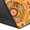 Australia Aboriginal Inspired Area Rug - Aboriginal Art Background With Wattle Leaf